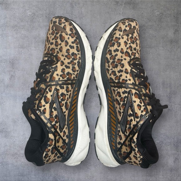 Brooks Adrenaline GTS 20 Running Shoes Sneakers Leopard Cheetah Womens 7.5 Walk - Picture 4 of 10